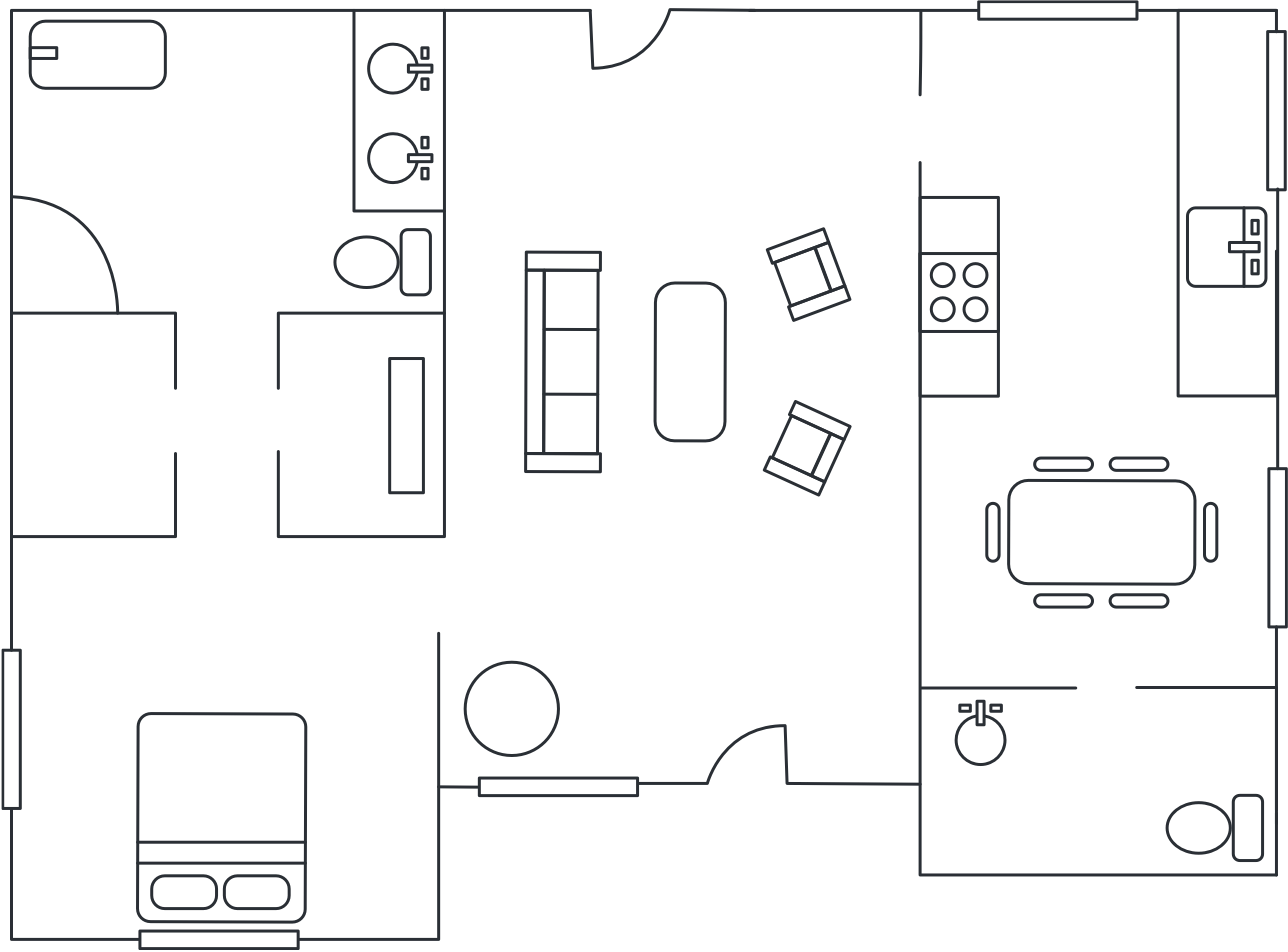 Burglary Sensors Floor Plan