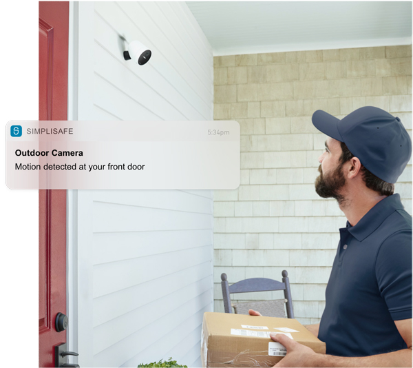 delivery man at front door